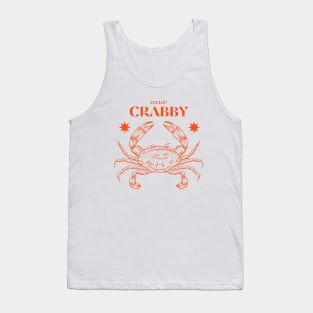 'Feelin' Crabby' Crab Pun Funny Design Tank Top